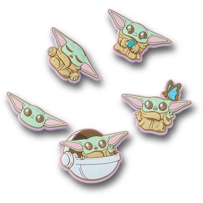 обувни,аксесоари,jibbitz,star,wars,grogu,charm,5,units,pink