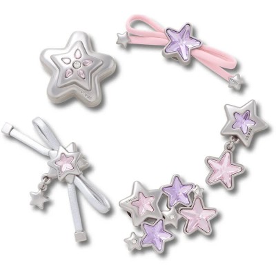 обувни,аксесоари,jibbitz,stars,and,bows,charm,5,units,pink