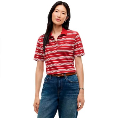 дамски,блузи,с,яка,мъжки,блузи,с,яка,tommy,hilfiger,1985,short,sleeve,polo,red,(primary,red,calico,rugby,stripe)