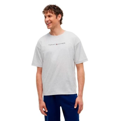 тениска,мъжки,тениски,дамски,тениски,tommy,hilfiger,cont,logo,short,sleeve,t,shirt,grey,(ice,grey,heather)