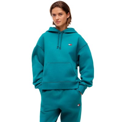 суичър,дамски,блузи,tommy,hilfiger,dw0dw19414,hoodie,green,(platinum,teal)