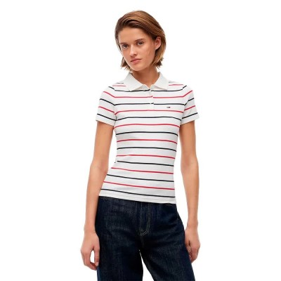 дамски,блузи,с,яка,мъжки,блузи,с,яка,tommy,hilfiger,dw0dw22327,short,sleeve,polo,white,(ecru,multi,stripe)