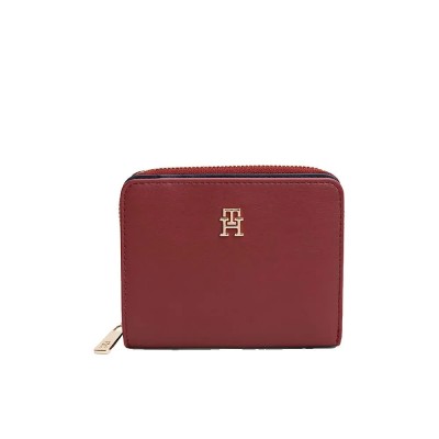 портфейли,и,портмонета,tommy,hilfiger,icon,medium,woman,wallet,red,(oxblood)