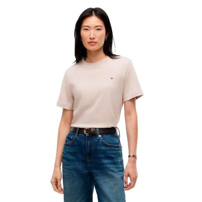 тениска,мъжки,тениски,дамски,тениски,tommy,hilfiger,interlock,boxy,fit,short,sleeve,t,shirt,beige,(light,camel,heather)