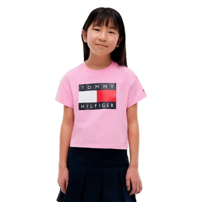 тениска,мъжки,тениски,дамски,тениски,tommy,hilfiger,kg0kg09289,short,sleeve,t,shirt,pink,(pink,daisy)