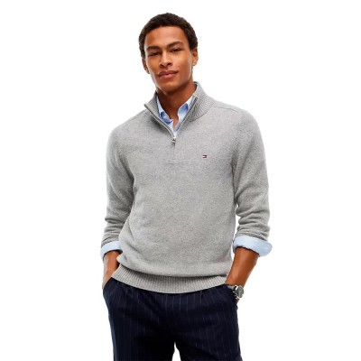 блуза,мъжки,пуловери,дамски,пуловери,tommy,hilfiger,mw0mw36536,half,zip,sweater,grey,(light,grey,heather)