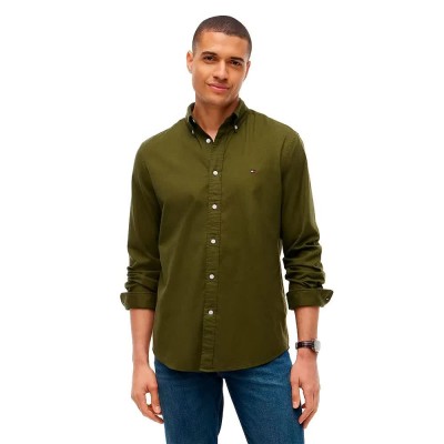риза,с,дълъг,ръкав,дамски,ризи,мъжки,ризи,tommy,hilfiger,mw0mw40469,long,sleeve,shirt,green,(huntsman,green,ivory,petal)