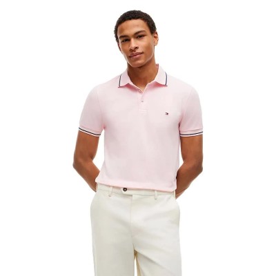 дамски,блузи,с,яка,мъжки,блузи,с,яка,tommy,hilfiger,tipped,slim,fit,short,sleeve,polo,pink,(pink,lily)
