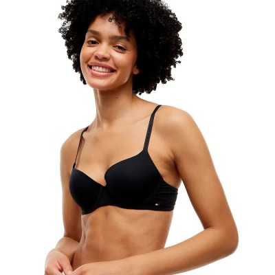 дамско,бельо,дамски,бикини,и,танкини,tommy,hilfiger,uw0uw06044,demi,bra,black,(black)