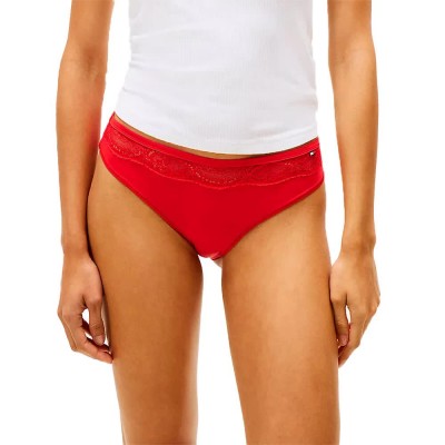 дамско,бельо,дамски,бикини,и,танкини,tommy,hilfiger,uw0uw06159,lace,panties,red,(red)
