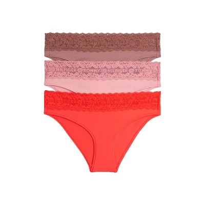 дамско,бельо,дамски,бикини,и,танкини,tommy,hilfiger,uw0uw06338,panties,3,units,multicolor,(little,rosey,vintage,cherry,overshadow)