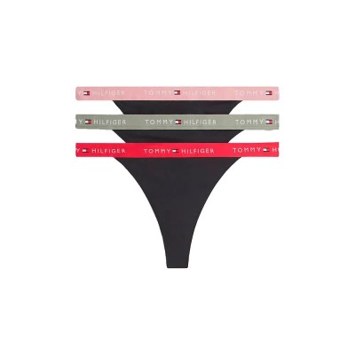 дамско,бельо,дамски,бикини,и,танкини,tommy,hilfiger,uw0uw06518,thong,3,units,black,(little,rosey,vivid,pink,utility,sage)