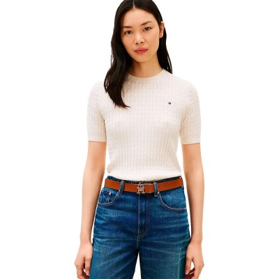 тениска,мъжки,тениски,дамски,тениски,tommy,hilfiger,ww0ww41787,short,sleeve,t,shirt,white,(heather,ivory,petal)