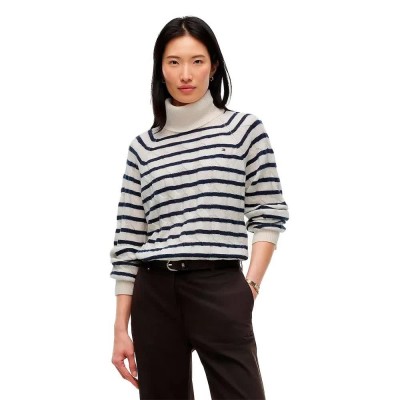 блуза,мъжки,пуловери,дамски,пуловери,tommy,hilfiger,ww0ww46791,high,neck,sweater,white,(stripe,ivory,petal,dark,blue)