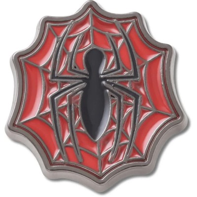 обувни,аксесоари,jibbitz,spiderman,logo,web,elevated,charm,red