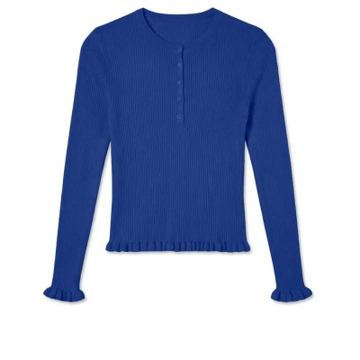 блуза,мъжки,пуловери,дамски,пуловери,vero,moda,anemone,henley,sweater,blue,(surf,the,web)