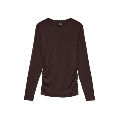 тениска,мъжки,тениски,дамски,тениски,vero,moda,ava,sarah,long,sleeve,t,shirt,brown,(chocolate,torte)