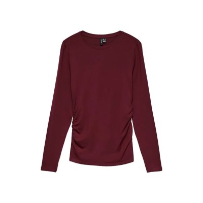 тениска,мъжки,тениски,дамски,тениски,vero,moda,ava,sarah,long,sleeve,t,shirt,red,(windsor,wine)