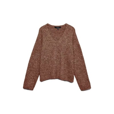блуза,мъжки,пуловери,дамски,пуловери,vero,moda,berry,v,neck,sweater,brown,(cocoa,brown,detail,4109)