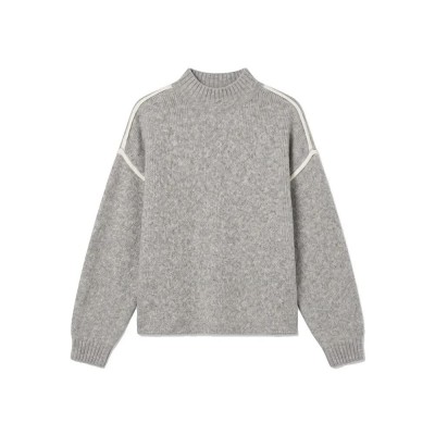 блуза,мъжки,пуловери,дамски,пуловери,vero,moda,boom,high,neck,sweater,grey,(light,grey,melange,detail,birch,contrast)