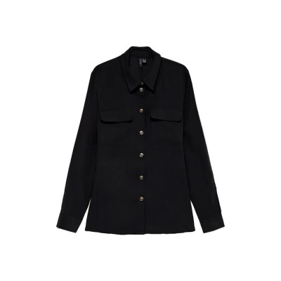 риза,с,дълъг,ръкав,дамски,ризи,мъжки,ризи,vero,moda,elliot,long,sleeve,shirt,black,(black)