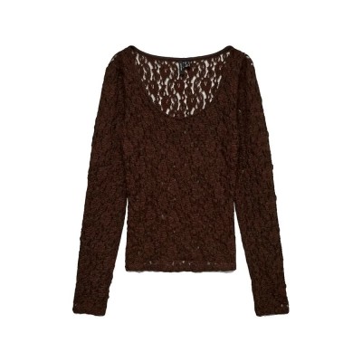 тениска,мъжки,тениски,дамски,тениски,vero,moda,flora,long,sleeve,t,shirt,brown,(chocolate,torte)