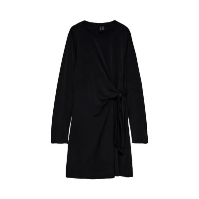 рокля,дамски,поли,и,рокли,vero,moda,jill,long,sleeve,short,dress,black,(black)