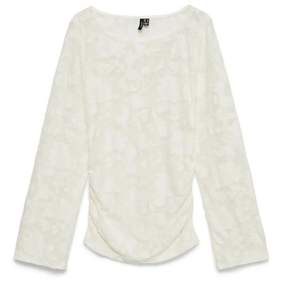 тениска,мъжки,тениски,дамски,тениски,vero,moda,layla,long,sleeve,t,shirt,beige,(snow,white)