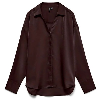риза,с,дълъг,ръкав,дамски,ризи,мъжки,ризи,vero,moda,miro,long,sleeve,shirt,brown,(chocolate,torte)