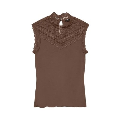 тениска,мъжки,тениски,дамски,тениски,vero,moda,skye,sleeveless,t,shirt,brown,(cocoa,brown)
