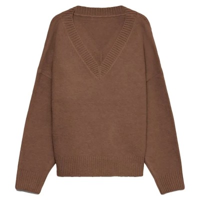 блуза,мъжки,пуловери,дамски,пуловери,vero,moda,sif,v,neck,sweater,brown,(cocoa,brown)
