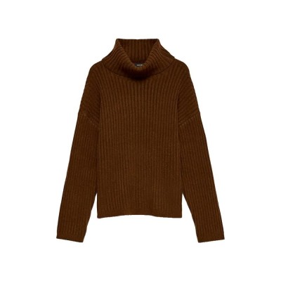 блуза,мъжки,пуловери,дамски,пуловери,vero,moda,sophia,high,neck,sweater,brown,(emperador)