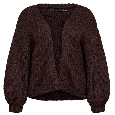 жилетка,мъжки,пуловери,дамски,пуловери,vero,moda,curve,maybe,cardigan,brown,(chocolate,torte,detail,melange)