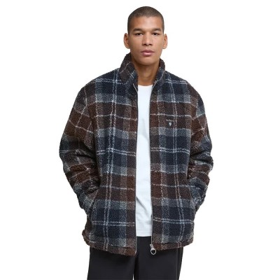 яке,мъжки,якета,дамски,якета,и,палта,barbour,mfl0187,fleece,jacket,blue,(midnight,oak,tartan)