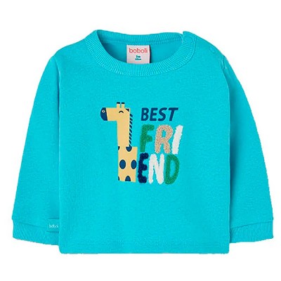 блуза,детски,блузи,boboli,264114,sweatshirt,blue,(lake)