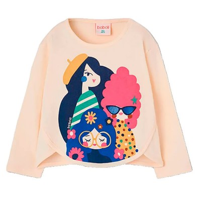 тениска,мъжки,тениски,дамски,тениски,boboli,304041,long,sleeve,t,shirt,orange,(ecru)
