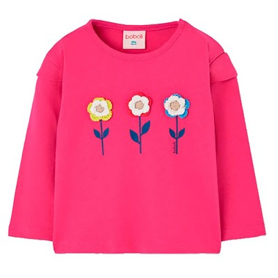 тениска,мъжки,тениски,дамски,тениски,boboli,314021,long,sleeve,t,shirt,red,pink,(fuchsia)