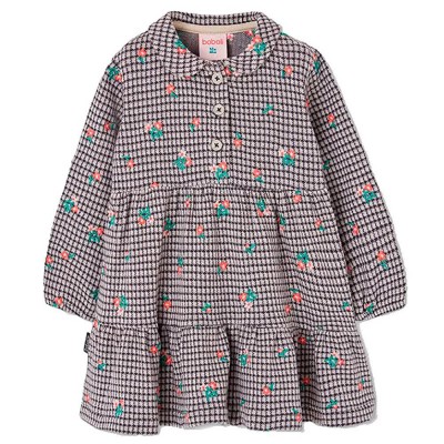 рокля,дамски,поли,и,рокли,boboli,324098,long,sleeve,dress,grey,(checks)