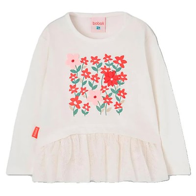 тениска,мъжки,тениски,дамски,тениски,boboli,324111,long,sleeve,t,shirt,white,(off,white)