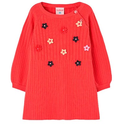 рокля,дамски,поли,и,рокли,boboli,324133,long,sleeve,dress,red,(strawberry)