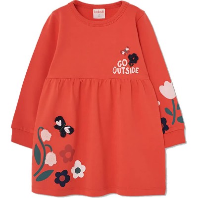 рокля,дамски,поли,и,рокли,boboli,334190,long,sleeve,dress,red,(coral)