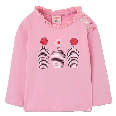 тениска,мъжки,тениски,дамски,тениски,boboli,344102,long,sleeve,t,shirt,pink,(orchid)
