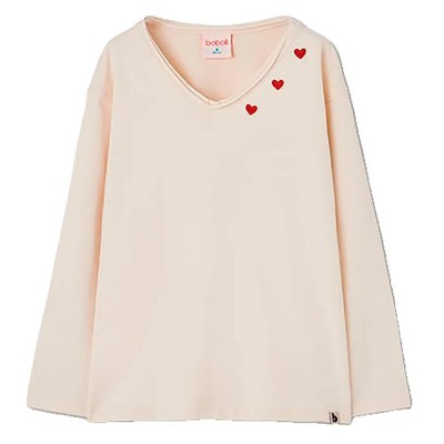 тениска,мъжки,тениски,дамски,тениски,boboli,404031,long,sleeve,t,shirt,beige,(ivory)