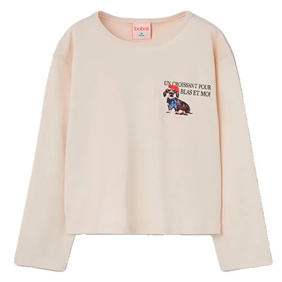 тениска,мъжки,тениски,дамски,тениски,boboli,404176,long,sleeve,t,shirt,beige,(ivory)