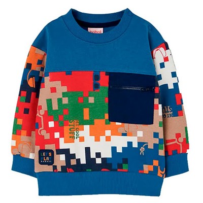 блуза,детски,блузи,boboli,504043,sweatshirt,blue,(print)