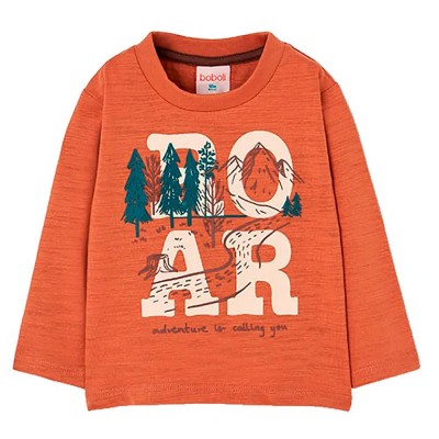 тениска,мъжки,тениски,дамски,тениски,boboli,514077,long,sleeve,t,shirt,orange,(chestnuts)