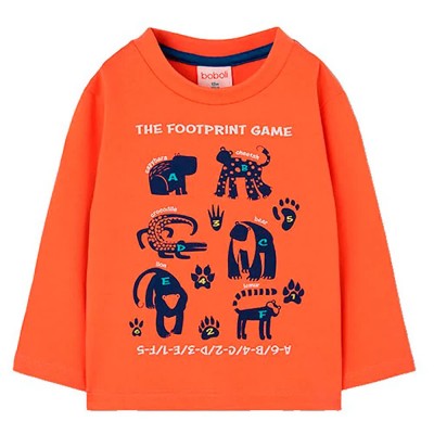 тениска,мъжки,тениски,дамски,тениски,boboli,524078,long,sleeve,t,shirt,orange,(carrot)