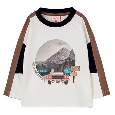 тениска,мъжки,тениски,дамски,тениски,boboli,544069,long,sleeve,t,shirt,white,(off,white)