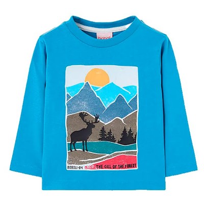 тениска,мъжки,тениски,дамски,тениски,boboli,544115,long,sleeve,t,shirt,blue,(arctic)