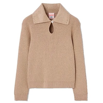 блуза,мъжки,пуловери,дамски,пуловери,boboli,784098,sweater,brown,(gold)